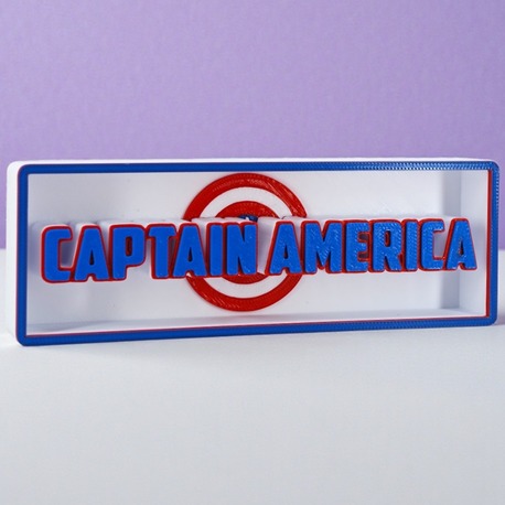 Kaptan Amerika Masa Üstü Dekor - Raf Dekoru Logo