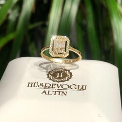14 ayar Altın Baget Yüzük