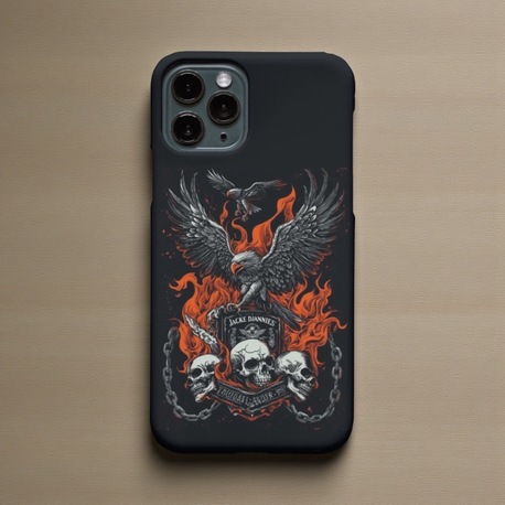 iPhone Uyumlu Kurukafalı Jack Daniels Tasarımlı Kılıf