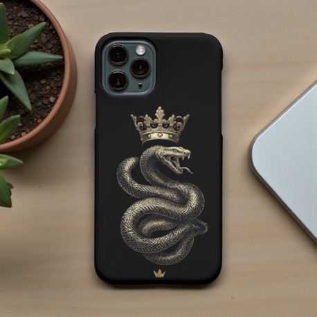 iPhone Uyumlu Taçlı Yılan Tasarımlı Kılıf