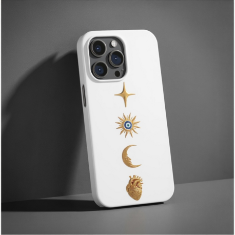 iPhone Uyumlu Altın Semboller Tasarımlı Kılıf