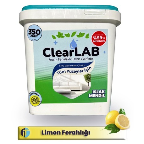 Yüzeyler için Islak Temizlik Mendili / Havlusu – 350’li Kova Ambalaj / Limon Kokulu