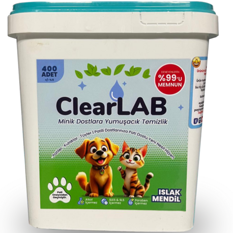 ClearLab - Evcil Hayvan Temizlik Mendili  - 400'lü Kova Paket