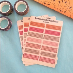 Autumn Colours Plaid Washi Sticker Sheet