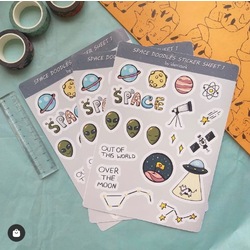 Space Doodles Sticker Sheet 1
