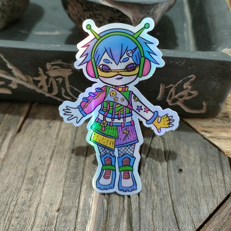 Cyber- J-Fashion Metalik Holo sticker