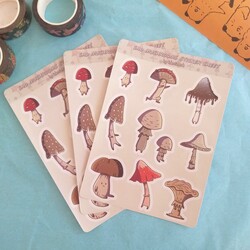 Üzgün Mantarlar Sticker Sayfası