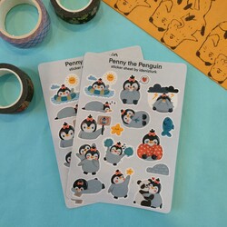 Penny the Penguin sticker sayfası