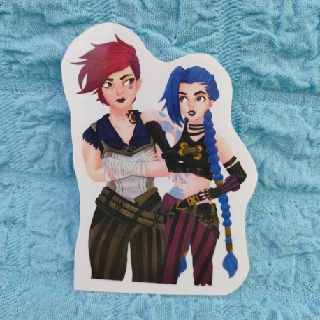Arcane Vi & Jinx Tekli Sticker