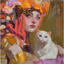 "Cats in The Cradle" 30 x30 cm