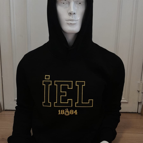 Sweatshirt Kapüşonlu Siyah İEL 1884