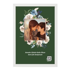ÇİÇEKLİ ÇERÇEVE Konseptli - igi QR Kodlu Yaşayan Tablo 21x30 