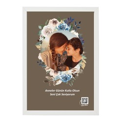 ÇİÇEKLİ ÇERÇEVE Konseptli - igi QR Kodlu Yaşayan Tablo 21x30 