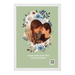 ÇİÇEKLİ ÇERÇEVE Konseptli - igi QR Kodlu Yaşayan Tablo 21x30 