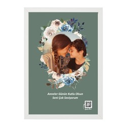ÇİÇEKLİ ÇERÇEVE Konseptli - igi QR Kodlu Yaşayan Tablo 21x30 