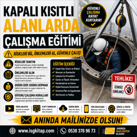 KAPALI KISITLI ALANLARDA ÇALIŞMA SLAYT+VİDEO EĞİTİMİ