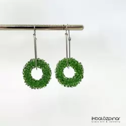 Loop Cam Küpe No: 2 / Yeşil