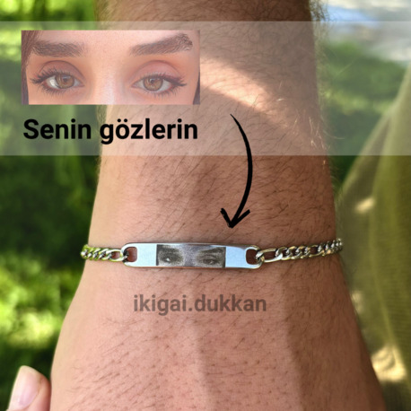 Göz Baskılı Çelik Künye (Silver)