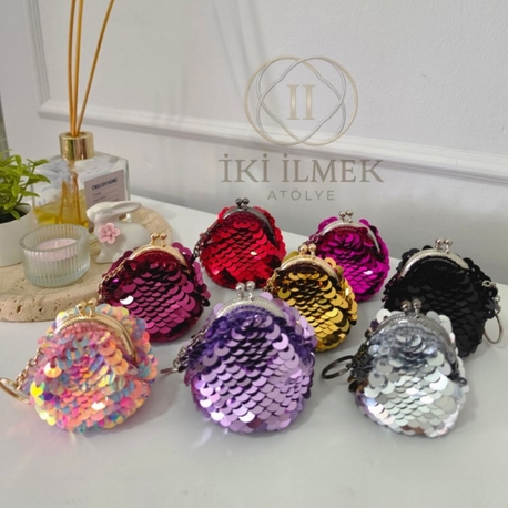 Renk Seçenekli Mini Lolipop Cüzdan & Anahtarlık | İki İlmek Atölye