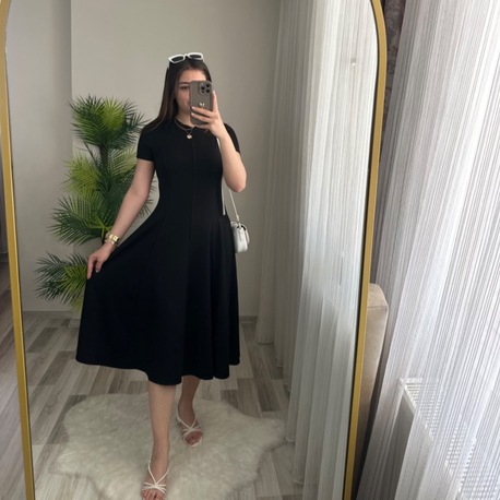 FUL LİKRALI İÇ GÖSTERMEZ PRENSES ELBİSE
