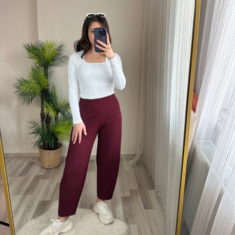 FULL LİKRALI BELİ LASTİKLİ BALON PANTOLON