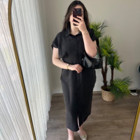 LİSA TENSEL MİDİ ELBİSE