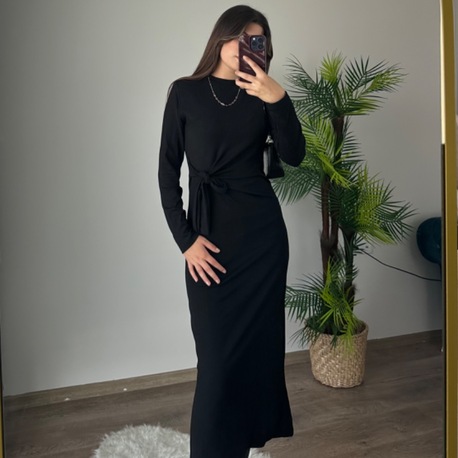 LUSİA BAĞLAMALI FUL LİKRALI ELBİSE