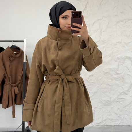 CAMEL/ SÜET TRENÇKOT