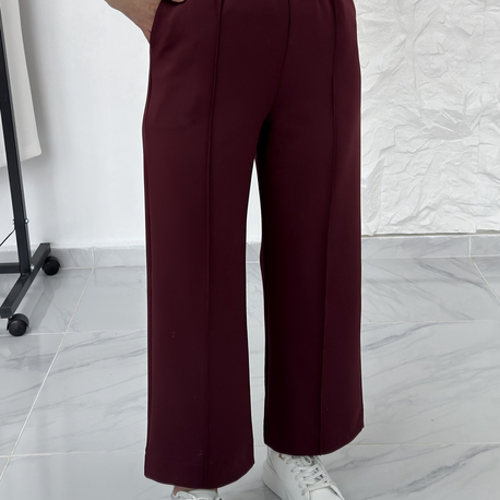 BORDO / BİLEK BOY BOL PAÇA SCUBA PANTOLON