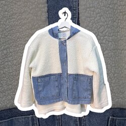 Denim Peluş Ceket 