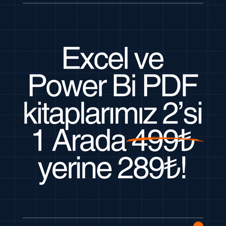 Excel ve Power BI Uzmanlık Seti (2 PDF Kitap) | Veri Analizi, Dashboard, Formüller ve Raporlama