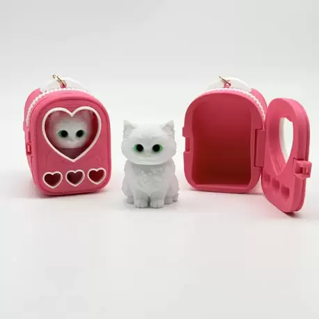 Kalpli Çantalı Kedi Charm Anahtarlık ve Oyuncak Seti