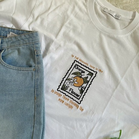 Enhypen orange flower tshirt