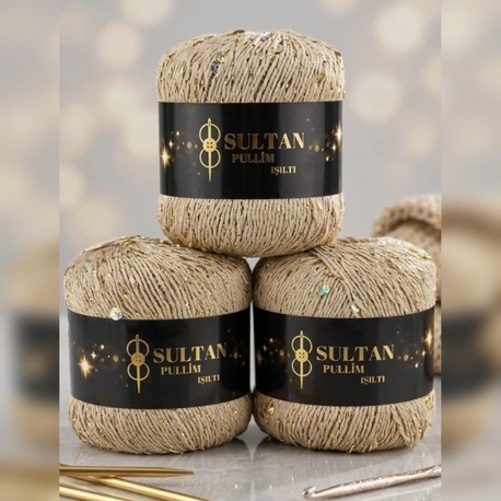 Sultan Pullim Işıltı 2304 Krem Gold