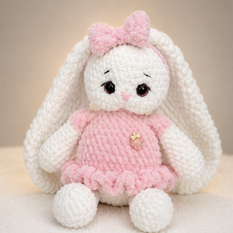 El Yapımı Tavşan Amigurumi – Pembe Sevimli Tavşan