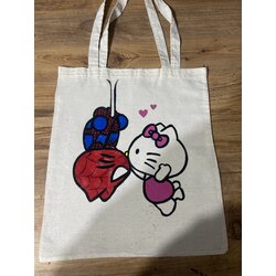Spiderman ve hello kitty bez çanta