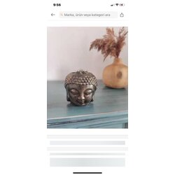 Buda kafası saksı/ mumluk 
