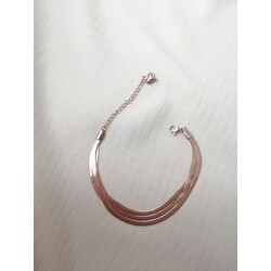 ROSE GOLD 3LÜ ÇELİK ZİNCİR BİLEKLİK 