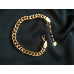 GOLD KALIN ZİNCİR ÇELİK BİLEKLİK 