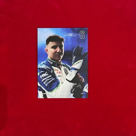 Isack Hadjar Printed Signature VCARB Red Bull F1 Formula 1 Driver Card