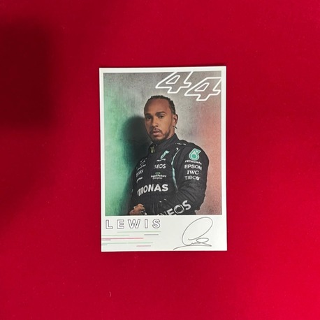Lewis Hamilton İmzalı Kart 