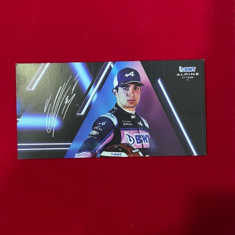 Esteban Ocon Alpine Baskı İmzalı  Kartı