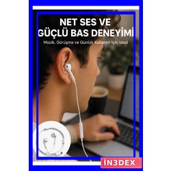 Type C Kablolu Kulak İçi Kulaklık Kristal Netliğinde Ses Performansı