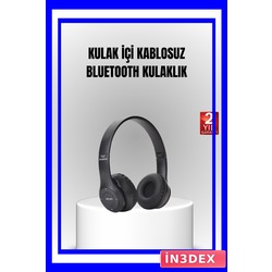 P47 Bluetooth Kablosuz Kulaklık Extra Bass Mikrofonlu Ergonomik Tasarım