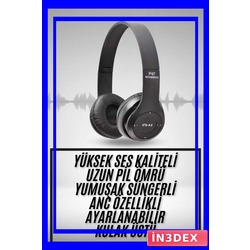Kulak Üstü Bluetooth Kulaklık Yüksek Ses Kaliteli Ayarlanabilir