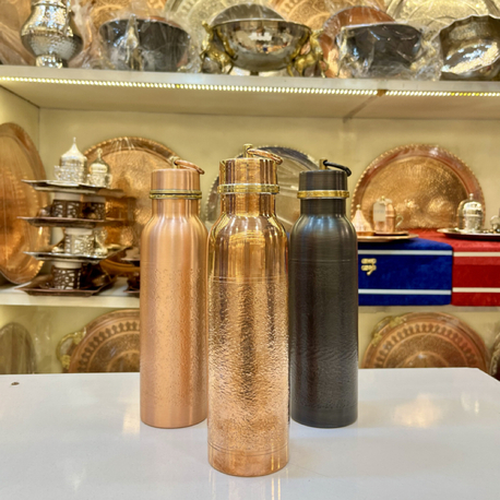 ÇİVİ PARLAK BAKIR RENK MATARA ( 750ml )