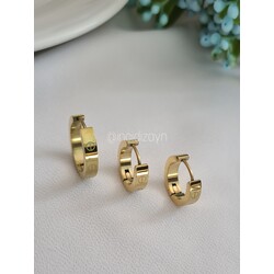 Çelik gold küpe 