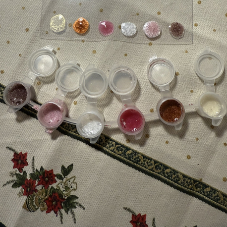 Cam boyaları simli 