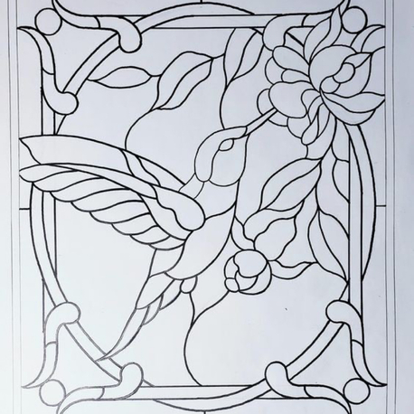 5 Adet vitray desen 