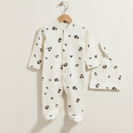 İncila GY Leopar Desenli Bebek Tulum